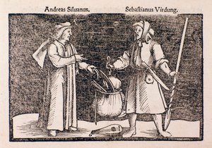 Sebastian Virdungin esitys (kaiverrus tekijältä Unknown artist