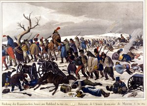 Poistettu Ranskan Moskovan armeijasta 1812. Kaiverrus 1800-luku. tekijältä Unknown artist