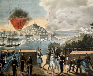 Risorgimento - Giuseppe Garibaldin (1807-1887) Tuhannen tai punapaidan retkikunta - Gaeten piiritys, Italia tekijältä Unknown artist