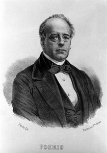 Risorgimento: muotokuva Carlo Poeriosta (1803-1867), italialainen vallankumouksellinen. Kaiverrus 1800-luvulta. tekijältä Unknown artist