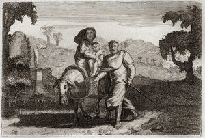 Royaumont Bible, Uusi testamentti: Lento Egyptiin. tekijältä Unknown artist