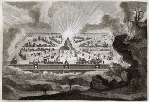 Royaumont Raamattu, Uusi Testamentti: Uusi Jerusalem. Enkeli näyttää Pyhän Johannes Uuden Jerusalemin. Kuvitus vuodelta 1811. tekijältä Unknown artist