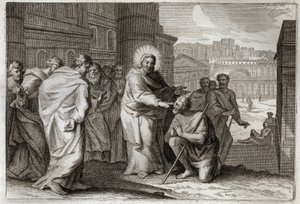Royaumont Bible, Uusi testamentti: Sokeat tekevät. Jeesus Kristus sotii ihmeellisesti Sokeat. Kuvitus vuodelta 1811. tekijältä Unknown artist