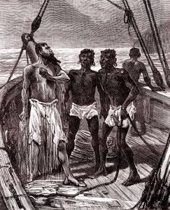 Kumikuljetus Maroni-joella, Guyana tekijältä Unknown artist