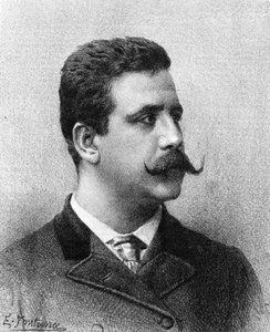 Ruggero Leoncavallo. italialainen säveltäjä (1858-1919). tekijältä Unknown artist