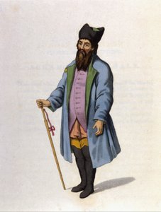 Kalugan venäläinen kauppias. Kaiverrus 1802. tekijältä Unknown artist