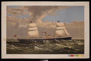 S S Bristol, White Star Line, n.1875 (vedos). tekijältä Unknown artist