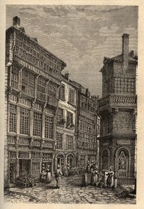 Saint Malo (Saint-Malo) Duguay Trouinin talo (Rene Dugay-Trouin) - kaiverrus kirjaimella "" PATRIE"" - PECTUREQUIREQUE RANSKAN KUVAUS 6 NÄTEESSÄ LUCIEN HUARD - 1800-luvun loppu tekijältä Unknown artist