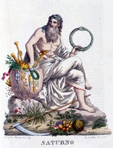 Saturnus. Latinaksi Saturnus (vastaa kreikkalaista jumalaa Cronos). tekijältä Unknown artist
