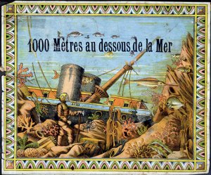 Scaphandler ja haaksirikkoutunut vene - "" 1000 metriä meren alla"" Jules Verne tekijältä Unknown artist