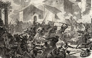 Italian toinen vapaussota Turbigon taistelu, 3. kesäkuuta tekijältä Unknown artist