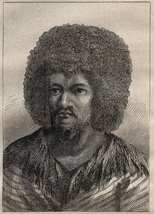 Kapteeni James Cookin (1728-1779) toinen matka (1772-1775): Tahitin kuninkaan O-Toon (O Too) muotokuva - kuva otettu teoksesta "1700-luvun suuret merenkulkijat" tekijältä Unknown artist