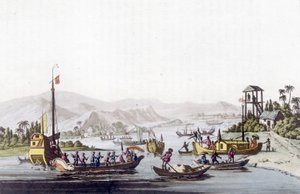 Laivat Cochinchinasta. Pariisin koristetaiteen kirjasto ”” muinaisessa ja modernissa puvussa”” tekijältä Unknown artist