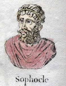 Sofokles (n. 496-406 eKr.), kreikkalainen traaginen runoilija. tekijältä Unknown artist