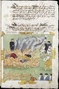Sorcieres - Kolmen noidan polttaminen Badenissa 4. marraskuuta tekijältä Unknown artist