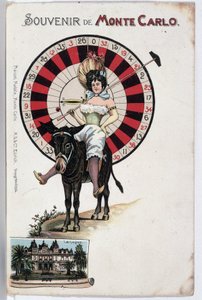 Matkamuistopostikortti Monte Carlosta, 1800-luvun loppu tekijältä Unknown artist