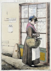 Liesi, jossa on rahaa ostoksille - kaiverrus tekijältä Unknown artist