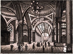 Stuttgart, Saksa: näkymä rautatieaseman salista. kirjassa "" Maailma havainnollistaa 168 näkymää"" Päiväämätön (1800-luvun loppu) tekijältä Unknown artist