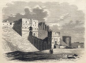 Syyria: Aleppon kaupunki 1800-luvulla - Citadel - Aleppo Syyriassa - 1864 tekijältä Unknown artist
