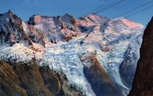 Telepherique Planpraz-le-Brevent Chamonix, Haute-Savoie, Rhone-Alpes, Ranska tekijältä Unknown Artist