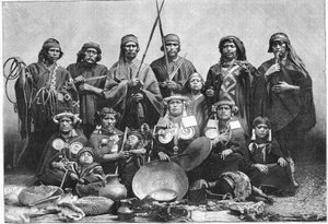 Araukalaiset Pariisin sopeutumispuutarhassa vuonna 1883. tekijältä Unknown artist
