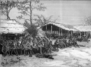 Brazzan lähetystyö Länsi-Afrikassa (Pietro Paolo Savorgnan di Brazza tai Pierre Paul Francois Camille Savorgnan de Brazza tekijältä Unknown artist