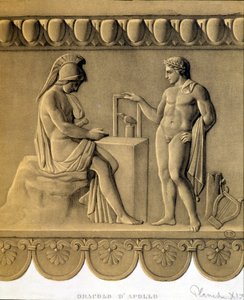 Apollon oraakkeli - faksimile kreikkalaisesta bareljeefistä tekijältä Unknown artist