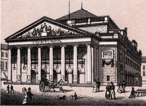 Kuninkaallinen teatteri Brysselissä Belgiassa elokuvassa "Maailma havainnollistaa 168 näkymää" Päiväämätön (1800-luvun loppu) tekijältä Unknown artist