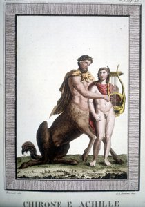 Kentauri Chiron ja Akhilleus - mytologisessa sanakirjassa tekijältä Unknown artist