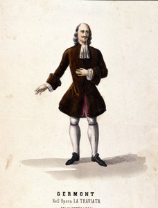 Alfredo Germontin hahmo Giuseppe Verdin "La Traviatassa". tekijältä Unknown artist