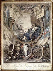 Loput voiton lapset: allegoria Napoleonin sodan sotilaista. n.d.. 1800-luku. tekijältä Unknown artist