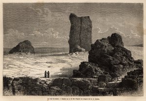 Birs Nimroudin rauniot, jotka tuolloin Bagdadin (Irak) turistiyhteisö tunnisti myyttiseksi Baabelin torniksi. Guillaume Lejeanin kaiverrus le voyage dans la Babylon, en 1866, teoksessa "Le tour du monde, nouveau j" tekijältä Unknown artist