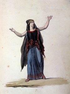 Noita Medea argonautien syklin jälkeen. 1800-luvun piirustus. tekijältä Unknown artist