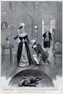 Theatre illustrious - "" Kuningattaren kaulakoru"" (Affair) Pierre Decourcellen draama Alexandre Dumas pere - "" Kuningattaren kaulakoru"" näytelmä 5 näytöksessä ja 13 maalauksessa, Pariisi, 31. tammikuuta 1895, Theater de la Porte Saint-Martin tekijältä Unknown artist