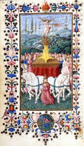Francesco Petrarcan (Petrarca) Triunfus Amoris (rakkauden voitto). 1500-luvun käsikirjoitus. Trivulziana, Milano. tekijältä Unknown artist
