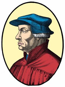 Ulrich tai Huldrych Zwingli (1484-1531), sveitsiläinen uskonnollinen uudistaja. tekijältä Unknown artist