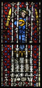 Nimetön lasimaalaus noin 1400-1415 Notre-Dame Musees de Strasbourg Alsace tekijältä Unknown artist