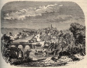 Uzerche - Correze - Ranska - kaiverrus kirjaimella "" PATRIE"" - PECTUREQUIREQUE RANSKAN KUVAUS 6 NITEESSÄ LUCIEN HUARD - 1800-luvun loppu tekijältä Unknown artist