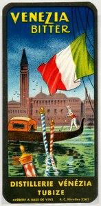 Venezia katkeran alkoholin mainos (kromolitografia 1800-luvun lopulla) tekijältä Unknown artist