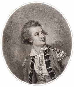 Vicente Lunardi, italialainen ilmailumies, joka teki ensimmäisen ilmapallon nousun Englannissa 14. syyskuuta 1784. Kaiverrus 1700-luvun lopulta. tekijältä Unknown artist