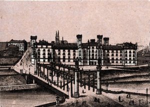Wien (Wien), Itävalta: näkymä prinssi Rudolphen arsenaalista ja Augartenin sillasta. kirjassa "" Maailma havainnollistaa 168 näkymää"" Päiväämätön (1800-luvun loppu) tekijältä Unknown artist