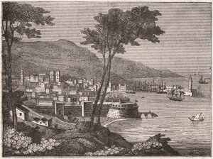 Näkymä metsäiseltä kukkulalta Barcelonan kaupungissa, Kataloniassa, Espanjassa tekijältä Unknown