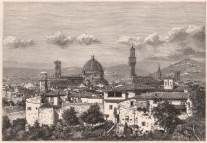 Näkymä Firenzeen XIX-luvulla tekijältä Unknown