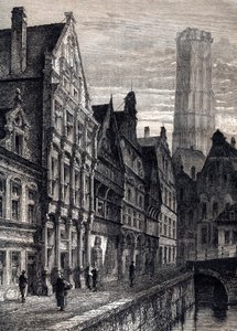 Näkymä Mechelenin kaupunkiin Belgiassa - Näkymä Mechelenin kaupunkiin Belgiassa - n. 1867 tekijältä Unknown artist