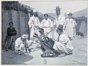Tapa noutaa hevonen Koreassa - kaiverrus tekijältä Unknown artist