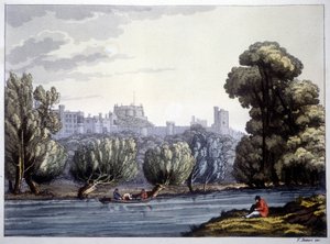 Windsorin linna Thamesilla. tekijältä Unknown artist