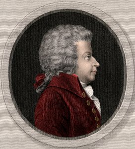Wolfgang Amadeus Mozart 1756-1791 - kaiverrus - 1800-luku tekijältä Unknown artist