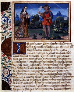 Nainen ja mies maisemassa - valaistus, Catherine d