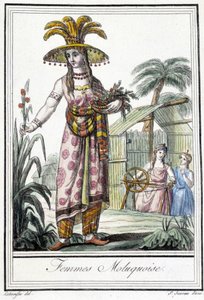 Nainen Molukkisaarilta (Indonesia). tekijältä Unknown artist
