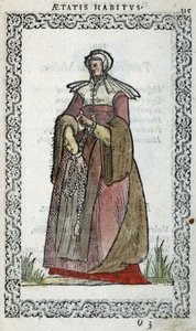 Woman picarde - Jean Sulperiuksen "" Habits et effigies" -kirjassa tekijältä Unknown artist